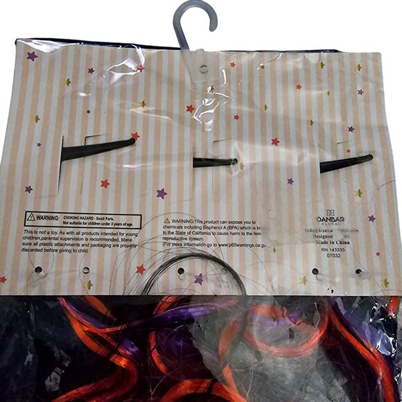 Halloween Hair Accessories Set With Clips & Hair Extensions - Picture 4 of 4